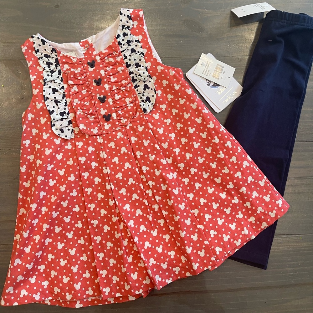 Brand New With Tags Pippa and Julie 2 Piece Outfit Disney Mickey Mouse S…